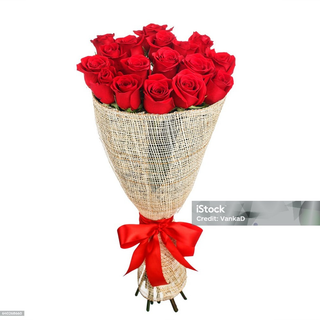 15 rose rosse (gambo medio )
