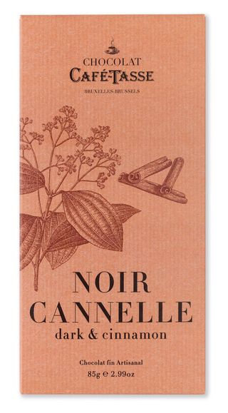 Café-Tasse белгийски шоколад - черен с канела (85г)