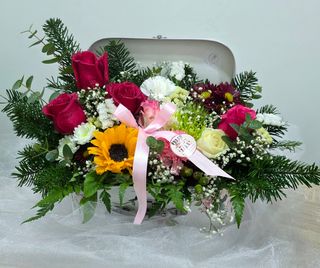 Box Maleta Rosa Média