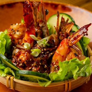 Gamba Black Tiger ao Alho