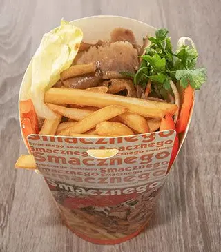 Box Kebab wołowy z frytkami