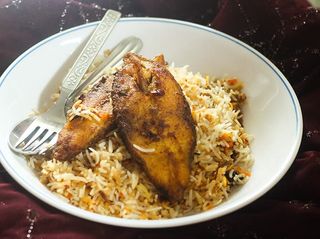 Fish Biryani With Raita