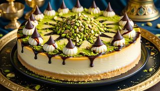 Дубайски чийзкейк с пистачио и шоколад