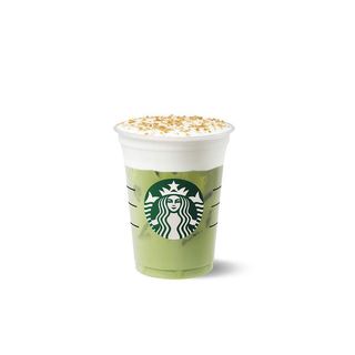 Toffe Nut Cream Iced Matcha Latte