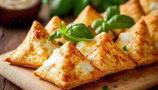 Trokutići sa mozzarella sirom i talijanskom purećom salamom