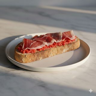 Tosta Jamón Ibérico Y Tomate