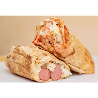 Mixed Beef & Chicken Shawarma with 2 Sausages