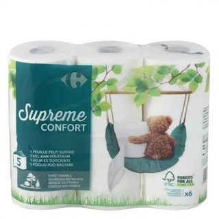 Papel Higiénico 5 Capas Carrefour 6 Rollos.