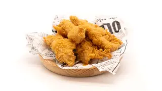 Tiras De Solomillo De Pollo Crujiente (5 Uds.) + Salsas (2 Uds.)