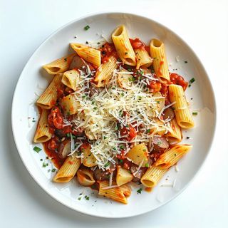 Pasta e patate con provola filante