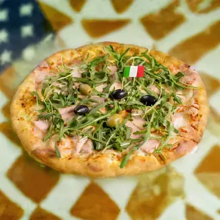 Salmon pizza