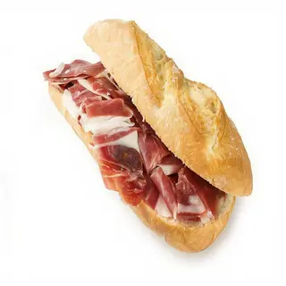3. Bocadillo Caliente De Tortilla Francesa Con Jamón De York