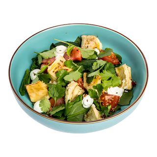 Салат с хрустящими баклажанами