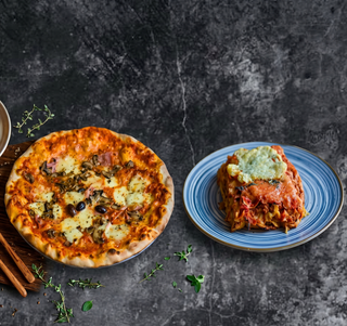 COMBO Lasagna al Forno + Pizza Capricciosa 32cm