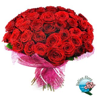 Mazzo di 50 rose rosse