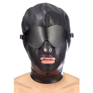 Capucha Bdsm Ajustable Con Antifaz Desmontable Fetish Tentation Negra