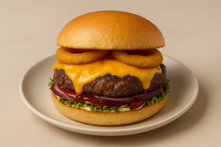 BlackAngus Burger cu cartofi wedgeg 600g+ bautura la alegere