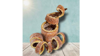 Kołacz z nuttelą orzechami lub kokosem