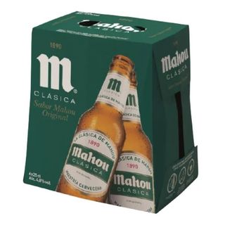 Cerveza Mahou Clásica Pack De 6 Botellas De 25 Cl.