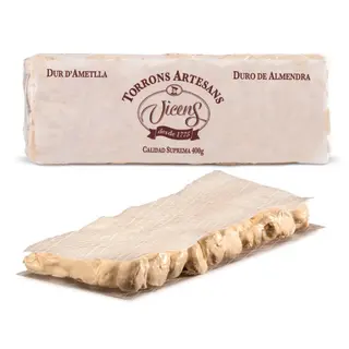 Turrón Duro de Almendra Vicens Tabla 400 Gr.