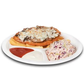 Meniu Snitel de pui cu mozzarella si ciuperci