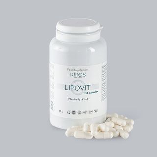 Lipovit, vitamina D 2000 UI, vitamina A si vitamina K2, 120 capsule