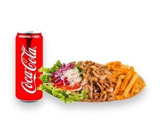 Prato de Kebab com Bebida