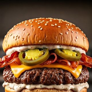 Hamburguesa Con Salsa Jalapeños