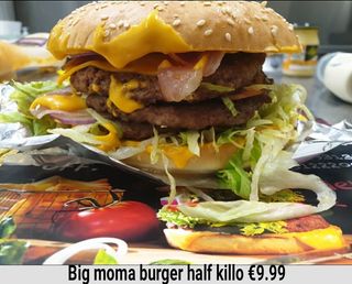 Big moma burger half kilo+ beacons + Patatine & birra 