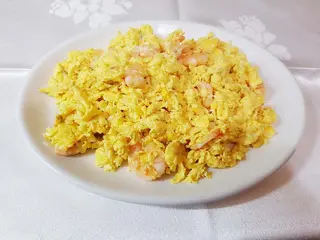 Huevos Revueltos Con Gambas