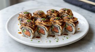 Uramaki De Anguila Con Foie Flambeado 8 Pzs.