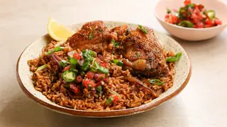 Chicken Pilau and Kachumbari