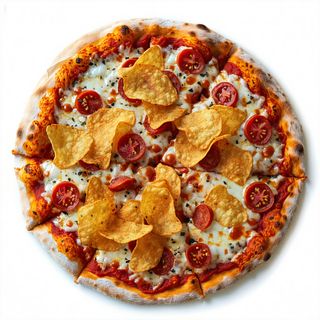 Pizza Patatine e wurstel normale