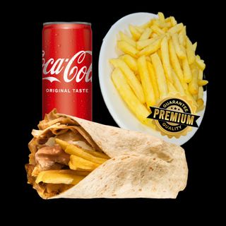 MENU SOLO CARNE NORMAL KEBAB DEENTRO FRITAS