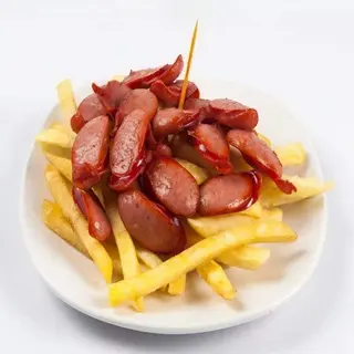 Salchichas Con Patatas Fritas