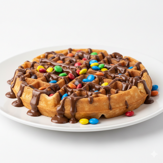 Gofre Con Chocolate Y M&M'S
