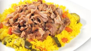 Menù kebab con riso e verdure