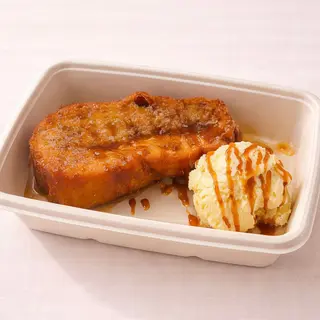 Torrija brioche con caramelo salado