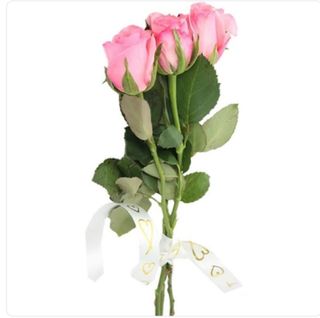 Bukiet z 3 róż różowych 