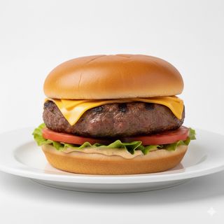 Hamburguesa Con Bacon Y Cheddar