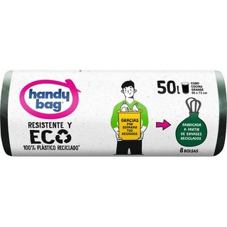 Bolsa de basura resistente eco 50 l HANDY BAG, paquete 8 uds
