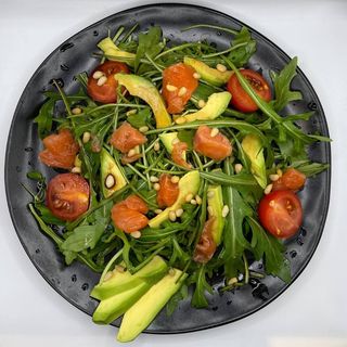 Salad with salmon