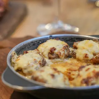 Champiñones con jamón ibérico