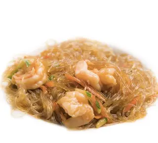 196. Spaghetti di soia con gamberi