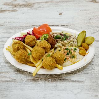 Vaschetta mix - veg gluten free + Pita fatta in casa + Bibita a scelta