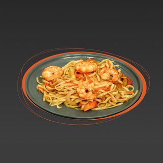 Удон с креветками