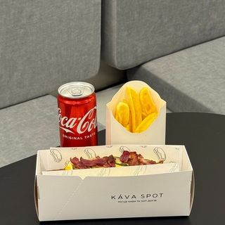 КОМБО Хот-дог чедер-Фламбе + фрі + кола 0.3