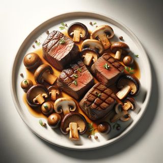 Smażona wołowina z grzybami