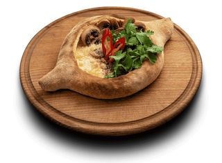 ХАЧАПУРI З ГРИБАМИ І ТРЮФЕЛЬНИМ СОУСОМ 360г