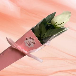 Trandafir alb  in ambalaj